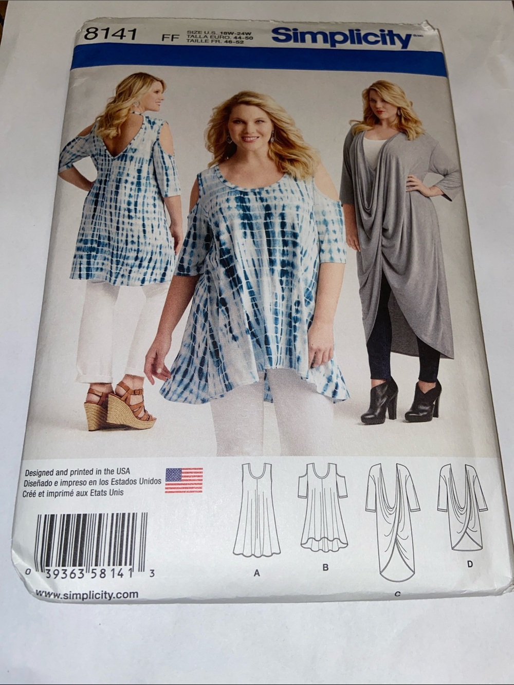 Simplicity 8141 Women’s Knit Twist Mini or Long Tunic, or Fit & Flare Dress 2016 - Picture 1 of 5